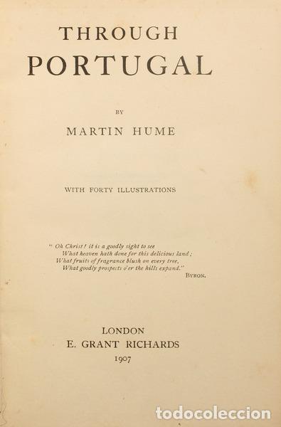 Libros: HUME. (Martin) - THROUGH PORTUGAL. - Foto 1