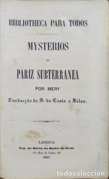 Libros: MERY. - MYSTERIOS DE PARIZ SUBTERRANEA. - Foto 1