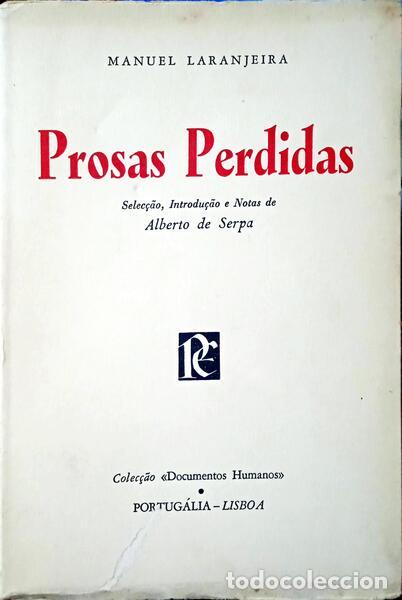 Libros: LARANJEIRA. (Manuel) - PROSAS PERDIDAS. - Foto 1
