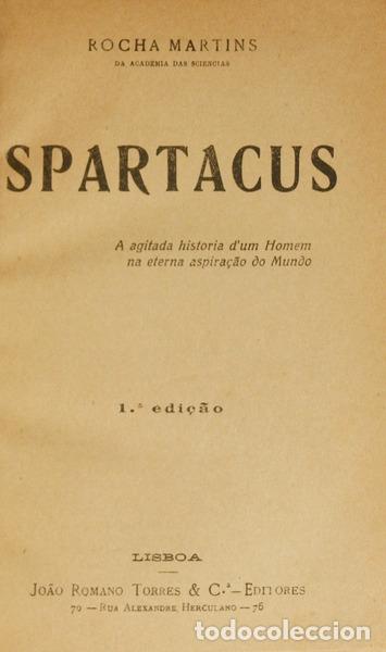Libros: ROCHA MARTINS. (Francisco Jos&eacute; da) - SPARTACUS. - Foto 1