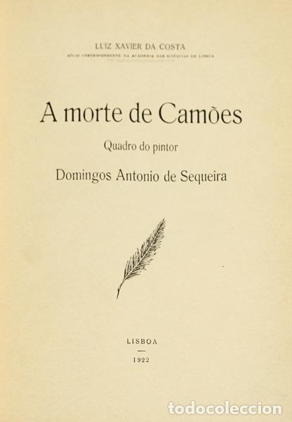 Libros: COSTA. (Lu&iacute;s Xavier da) - A MORTE DE CAM&Otilde;ES. - Foto 1