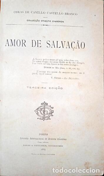 Libros: CASTELO BRANCO. (Camilo) - AMOR DE SALVA&Ccedil;&Atilde;O. - Foto 1