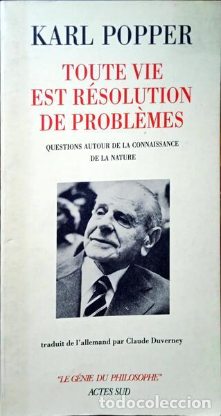 Libros: POPPER. (Karl) - TOUTE VIE EST R&Eacute;SOLUTION DE PROBL&Egrave;MES. - Foto 1