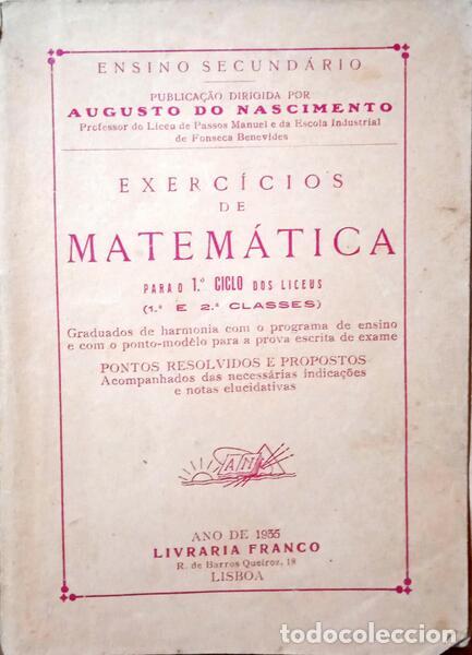 Libros: NASCIMENTO. (Augusto do) - EXERC&Iacute;CIOS DE MATEM&Aacute;TICA. - Foto 1