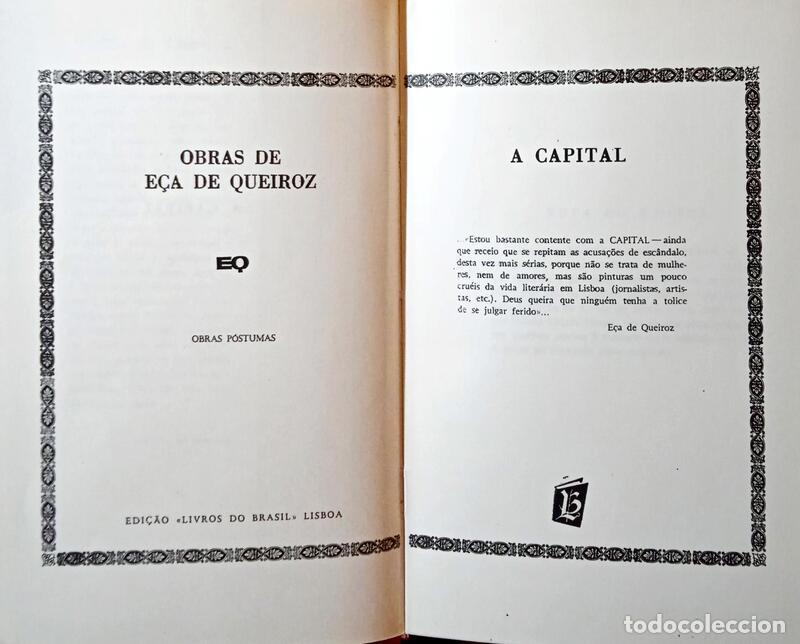 Libros: E&Ccedil;A DE QUEIROZ. (Jos&eacute; Maria de) - A CAPITAL. - Foto 2