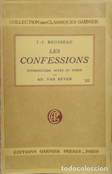 Libros: ROUSSEAU. (Jean-Jacques) - LES CONFESSIONS. [3 VOLS.] - Foto 3