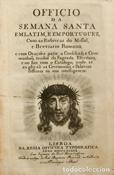 Libros: OFFICIO DA SEMANA SANTA EM LATIM E EM PORTUGUEZ,