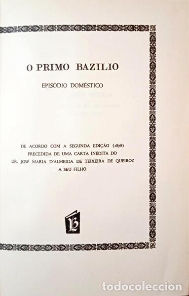 Libros: E&Ccedil;A DE QUEIROZ. (Jos&eacute; Maria de) - O PRIMO BAZILIO. - Foto 2