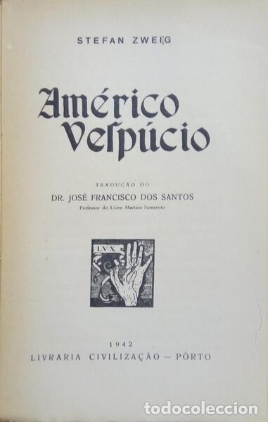 Libros: ZWEIG. (Stefan) - AM&Eacute;RICO VESP&Uacute;CIO. - Foto 2