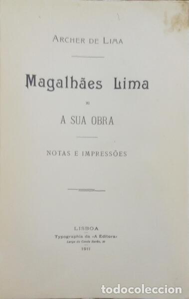 Libros: LIMA. (Archer de) - MAGALH&Atilde;ES LIMA E A SUA OBRA. - Foto 2
