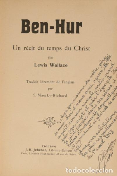 Libros: WALLACE. (Lewis) - BEN-HUR. UN R&Eacute;CIT DU TEMPS DU CHRIST. - Foto 1