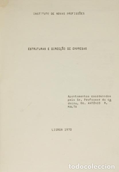Libros: MALTA. (Ant&oacute;nio) - ESTRUTURAS E DIREC&Ccedil;&Atilde;O DE EMPRESAS. - Foto 1