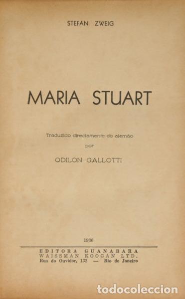 Libros: ZWEIG. (Stefan) - MARIA STUART. [ED. BRASILEIRA] - Foto 2