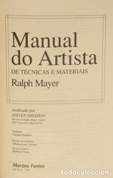Libros: MAYER. (Ralph) - MANUAL DO ARTISTA DE T&Eacute;CNICAS E MATERIAIS. - Foto 1