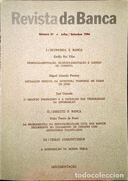 Libros: REVISTA DA BANCA, N.&ordm; 31, JULHO/SETEMBRO 1994. - Foto 1
