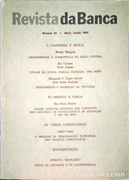 Libros: REVISTA DA BANCA, N.&ordm; 22, ABRIL/JUNHO 1992. - Foto 1