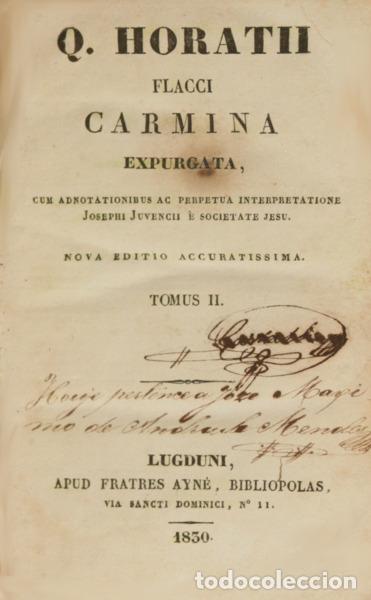 Libros: HORATIUS FLACCUS. (Quintus) - CARMINA EXPURGATA, - Foto 1