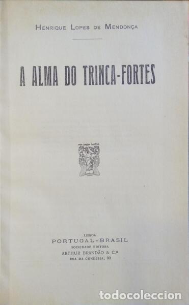 Libros: LOPES DE MENDON&Ccedil;A. (Henrique) - A ALMA DO TRINCA-FORTES. - Foto 1