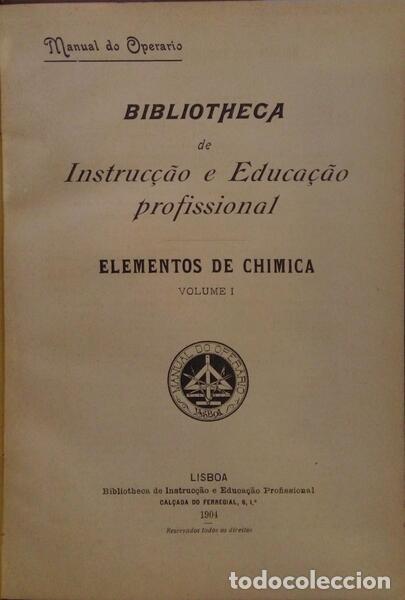 Libros: ELEMENTOS DE CHIMICA. [2 VOLS.] - Foto 2