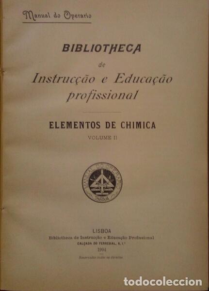 Libros: ELEMENTOS DE CHIMICA. [2 VOLS.] - Foto 3