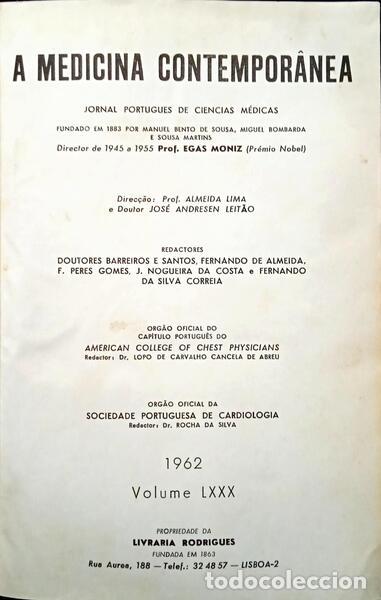 Libri di seconda mano: MEDICINA (A) CONTEMPOR&Acirc;NEA, ANO LXXX, 1962.