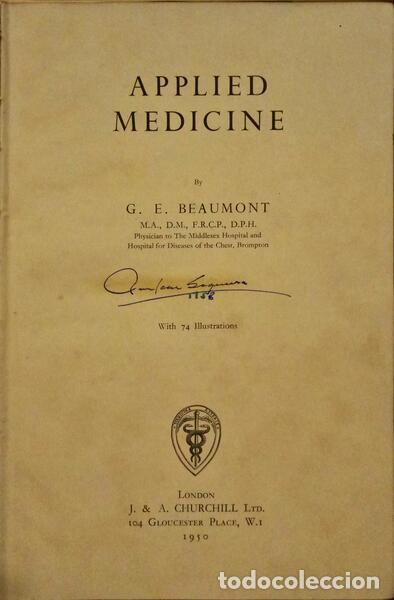 Libros: BEAUMONT. (G. E.) - APPLIED MEDICINE. - Foto 1