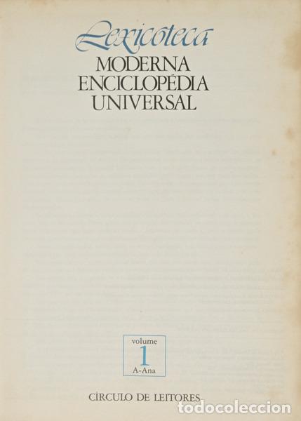 Libros: LEXICOTECA, MODERNA ENCICLOP&Eacute;DIA UNIVERSAL. [20 VOLS.] - Foto 2