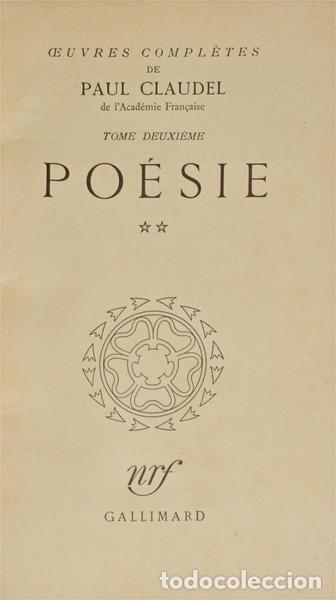 Libros: CLAUDEL. (Paul) - PO&Eacute;SIE, II. - Foto 1