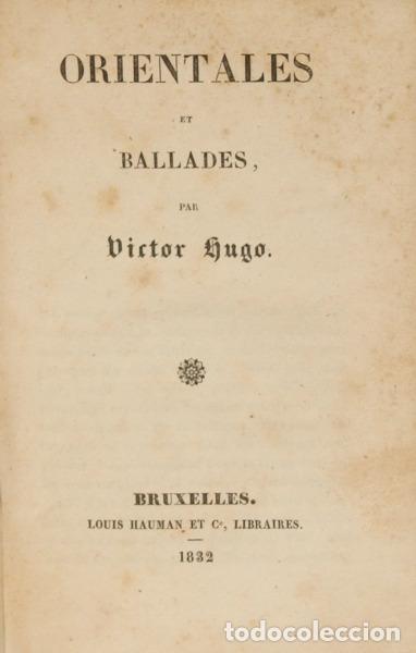 Libros: HUGO. (Victor) - ORIENTALES ET BALLADES. - Foto 1