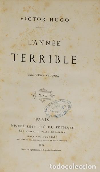 Libros: HUGO. (Victor) - L&#39;ANN&Eacute;E TERRIBLE. - Foto 1