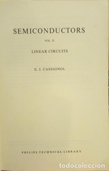 Libros: CASSIGNOL. (E. J.) - LINEAR CIRCUITS.
