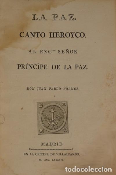 Libros: FORNER. (Juan Pablo) - LA PAZ. - Foto 1