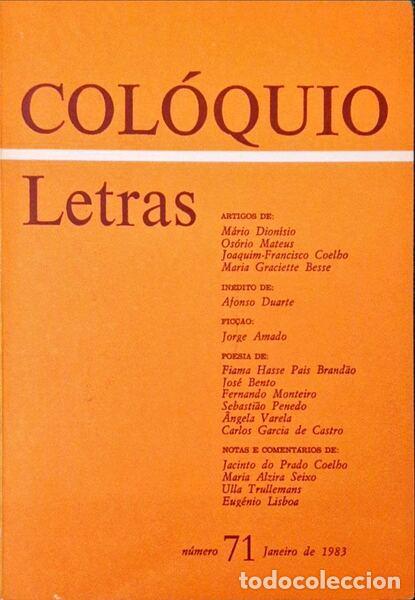 Libros: COL&Oacute;QUIO LETRAS, N.&ordm; 71, JANEIRO 1983. - Foto 1