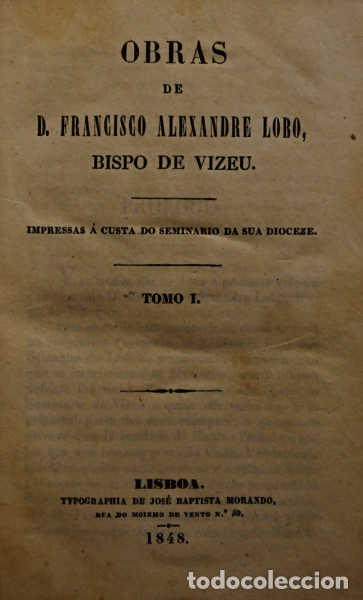 Libros: LOBO. (Dom Francisco Alexandre) - OBRAS. [2 VOLS.] - Foto 1