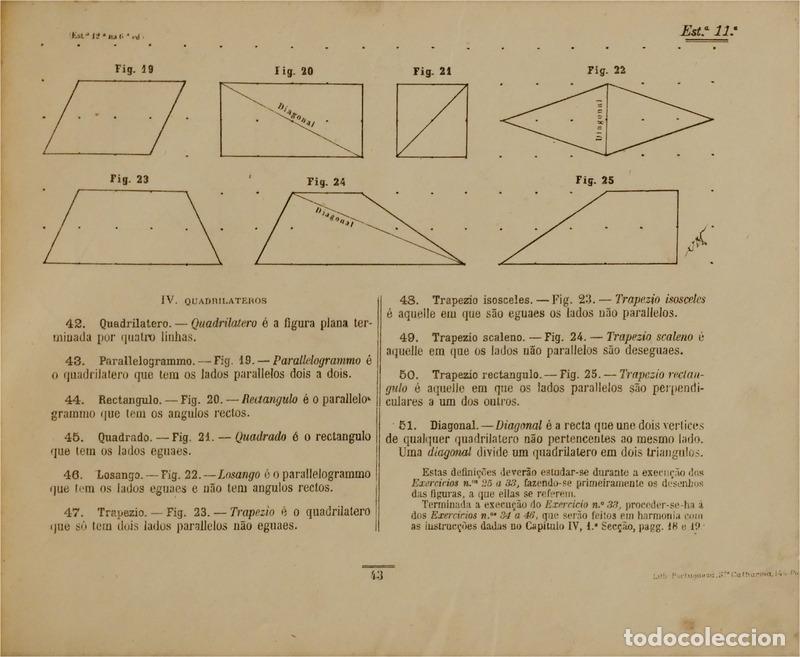 Libros: ABREU. (Jos&eacute; Miguel de) - COMPENDIO DE DESENHO LINEAR ELEMENTAR. [SEGUNDA PARTE] - Foto 2