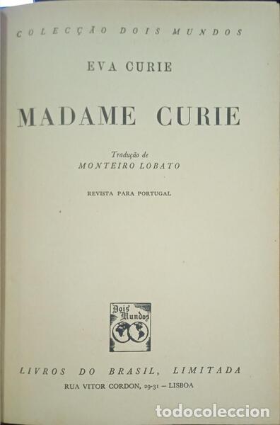 Libros: CURIE. (Eva) - MADAME CURIE. - Foto 3