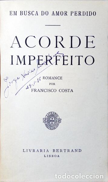 Libros: COSTA. (Francisco) - ACORDE IMPERFEITO. - Foto 1