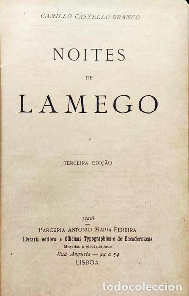 Libros: CASTELO BRANCO. (Camilo) - NOITES DE LAMEGO. - Foto 1
