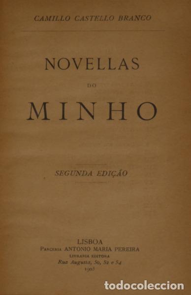 Libros: CASTELO BRANCO. (Camilo) - NOVELAS DO MINHO. [2.&ordf; EDI&Ccedil;&Atilde;O] - Foto 1