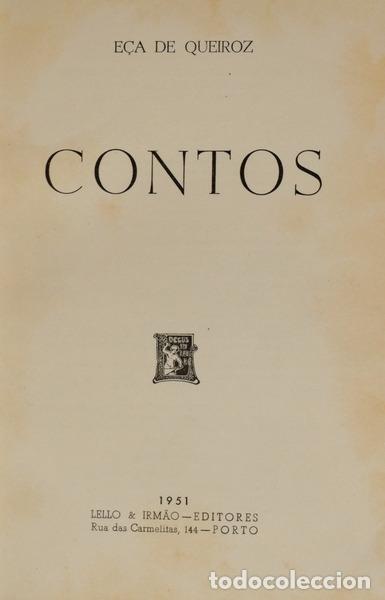 Libros: E&Ccedil;A DE QUEIROZ. (Jos&eacute; Maria de) - CONTOS. - Foto 1
