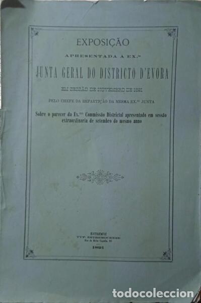 Libros: EXPOSI&Ccedil;&Atilde;O APRESENTADA &Aacute; EX.MA JUNTA GERAL DO DISTRICTO DEVORA. - Foto 1