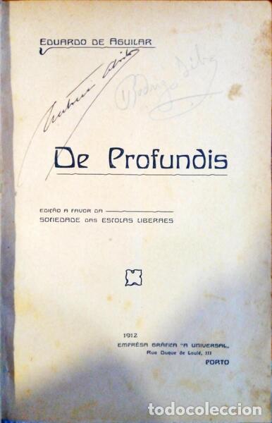 Libros: AGUILAR. (Eduardo de) - DE PROFUNDIS. - Foto 1