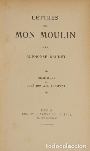 Libros: DAUDET. (Alphonse) - LES LETTRES DE MON MOULIN. - Foto 2