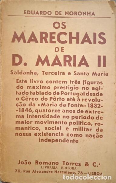 Libros: NORONHA. (Eduardo de) - OS MARECHAES DE D. MARIA II. - Foto 1