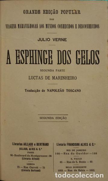 Libros: VERNE. (Jules) - A ESPHINGE DOS GELOS. [2 VOLUMES] - Foto 2