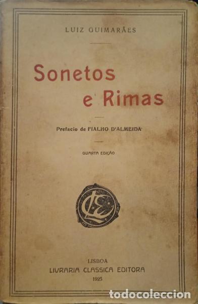 Libros: GUIMAR&Atilde;ES. (Lu&iacute;s) - SONETOS E RIMAS. - Foto 1