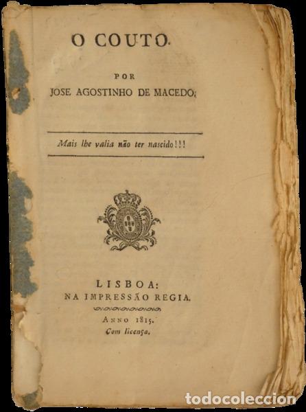 Libros: MACEDO. (Jos&eacute; Agostinho de) - O COUTO. - Foto 1
