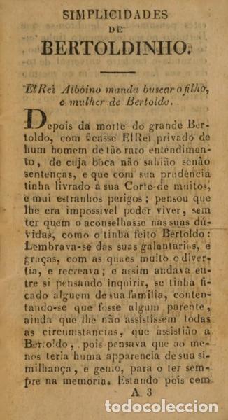 Libros: CROCE. (Giulio Cesare) - SIMPLICIDADES DE BERTOLDINHO, FILHO DO SUBLIME, E ASTUTO BERTOLDO&#59; E DA - Foto 3