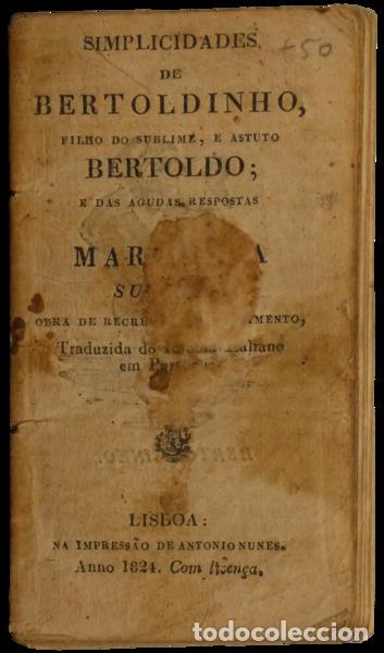 Libros: CROCE. (Giulio Cesare) - SIMPLICIDADES DE BERTOLDINHO, FILHO DO SUBLIME, E ASTUTO BERTOLDO&#59; E DA - Foto 1
