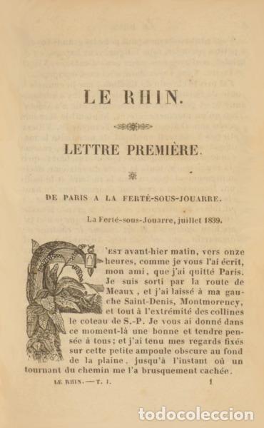 Libros: HUGO. (Victor) - LE RHIN. LETTRES A UN AMI, - Foto 2